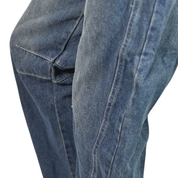 Barrel Leg Jeans Blue Balloon High Waist Medium Wash Baggy Wide Leg Ankle 25 26 - Picture 10 of 14